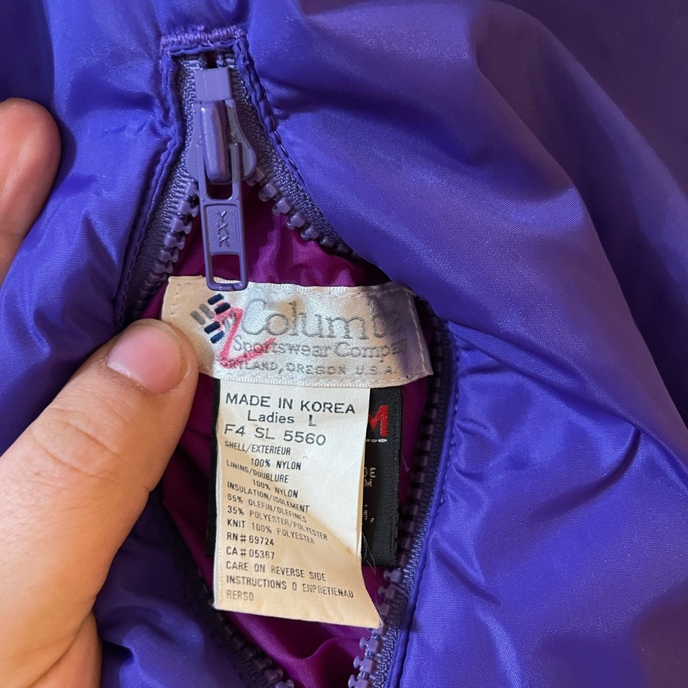 Columbia Women's Vibrant Purple Puffer Jacket - Picture 3 of 4